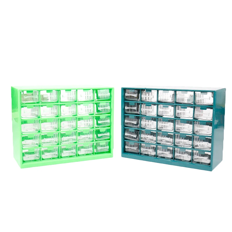 25 Multi-grid Drawer Parts Box Wall-mounted Screw Classification Component Box Tool Case Electronic Components Storage Tool Box