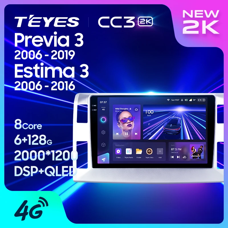 TEYES CC3 2K For Toyota Previa XR50 3 III 2006 - 2019 Estima AHR20 XR50 3 III 2006 - 2016 Right hand driver Car Radio Multimedia Video Player Navigation stereo GPS Android 10 No 2din 2 din dvd