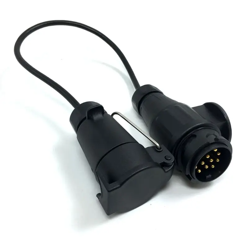 Adaptador de Cable para remolque de 7 pines a 13 Pines, convertidor con conector de cableado, enchufe de 12V, D5QE