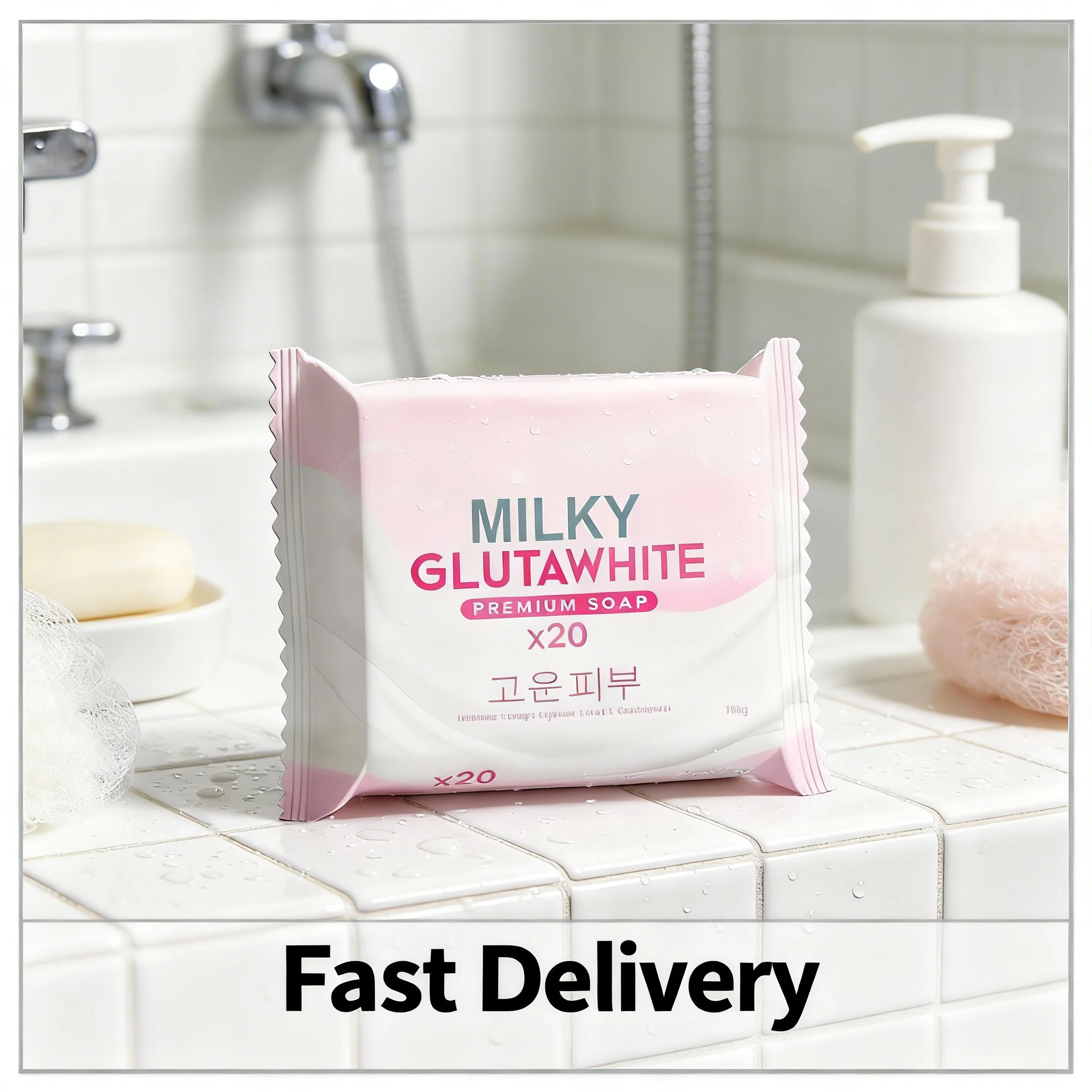 1/3PCS NEW Korean MILKY GLUTAWHITE Premium Soap 70g Deep Cleansing Nourishing Rich Foam Soap Efficient Body Face Cleansing Care
