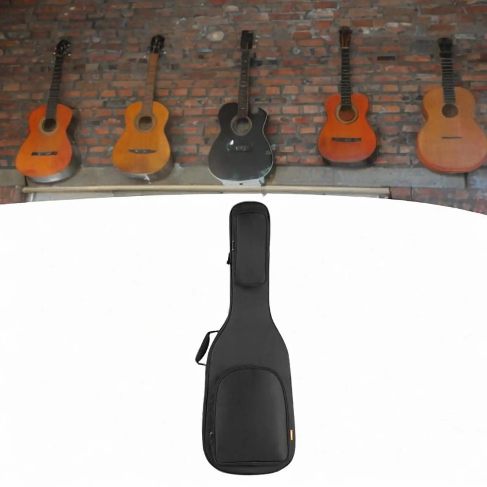 

Electric Guitar Bag Gig Bag Waterproof with Pockets Organizer Guitarra Accessories Double Straps Pad Padding Backpack for Travel