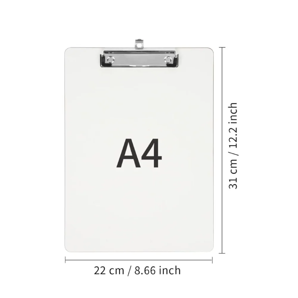 6pcs 승화 하드 보드 MDF 클립 보드 흰색 빈 A4/A5 열전달 인쇄 로고 이미지를위한 쓰기 부목 필드 홀더