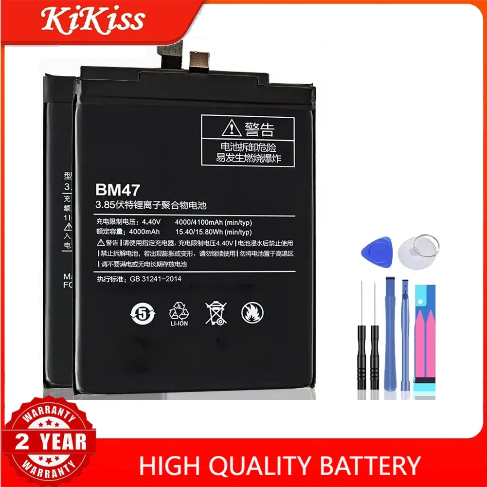 Phone Battery BM47 For Xiaomi Redmi 3 3S 3X 4X 3 pro Note 3 5 5A Pro Mi 5X BM46 BN31 BN45 Replacement Batteries