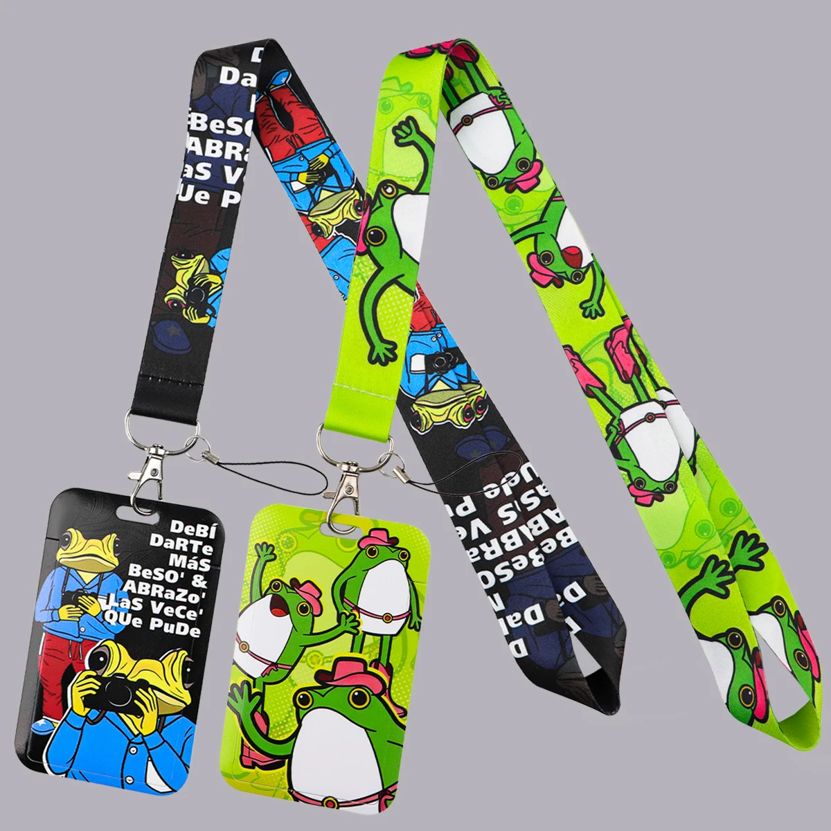 Funny Vintage Camera Cowboy Frog Credential Holder Neck Strap Lanyard for Key Keychain USB Badge Holder Keyring Accessories Gift