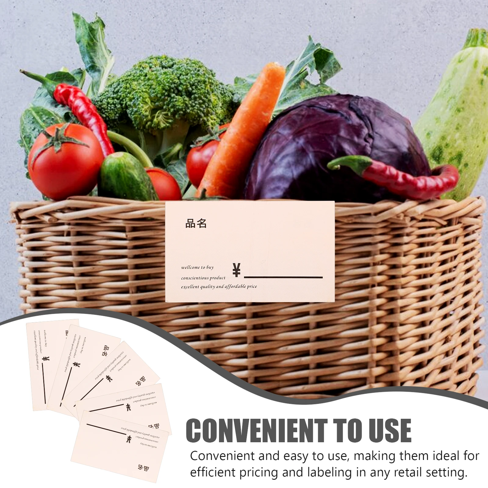 

100 Pcs Price Tag Paper Tags for Store Labels Display Hanging Advertising Retail Blank Pricing Marking Goods Signs