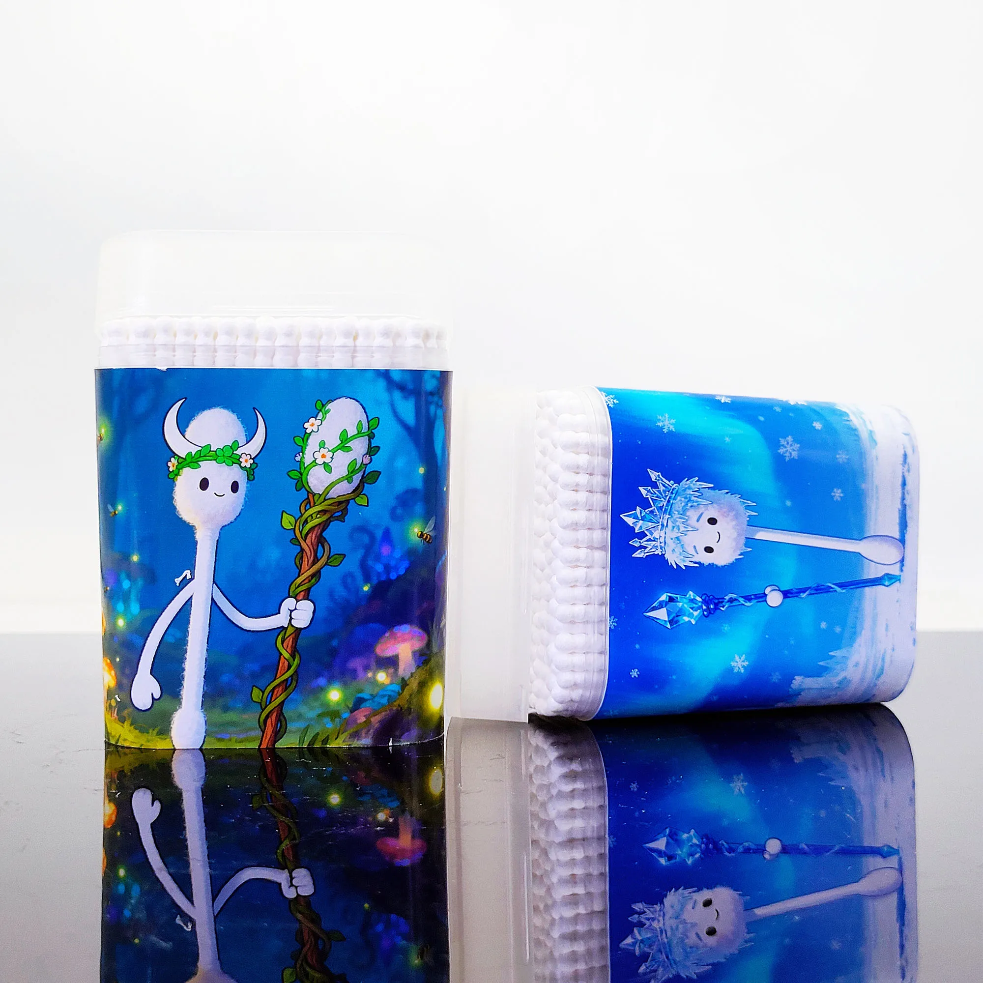 400개 마법 테마 면봉, 다기능 이중 헤드 나선형 얇은 막대와 창의적인 마법 요소 면봉