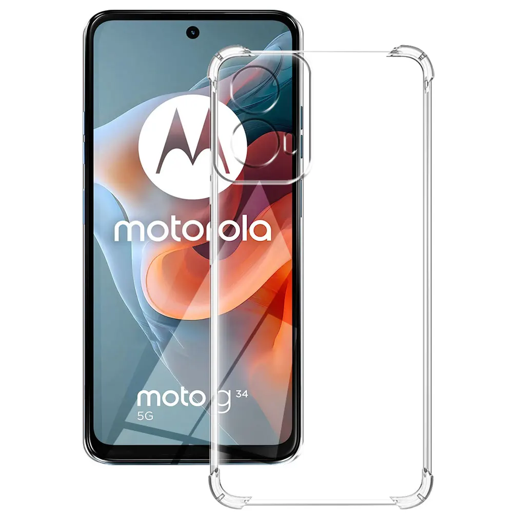 Voor Moto G34 Case Siliconen Zachte, Heldere Schokbestendige Beschermhoes Voor Moto G24 Telefoonhoes Voor Motorola Moto G04 Coque Clear Fundas