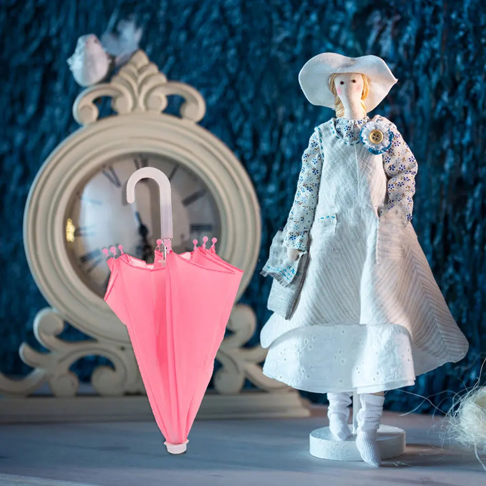 

2 Pcs Umbrella Accessories Decoration House Toy Miniature Dollhouse Plastic Kid Umbrellas Parasol