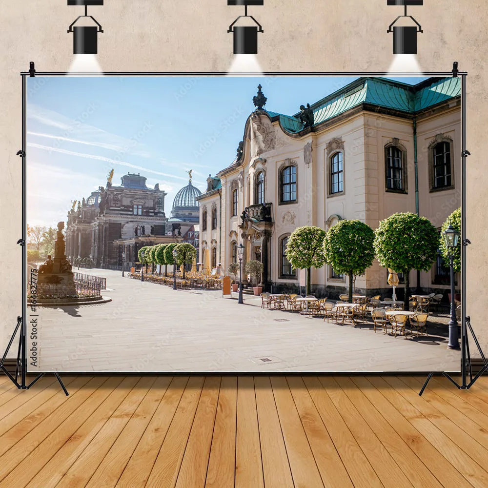 Art Cloth Background European Landscape Famous Scenic Spots Street  Night Scene Photography Background Props  OZ-02