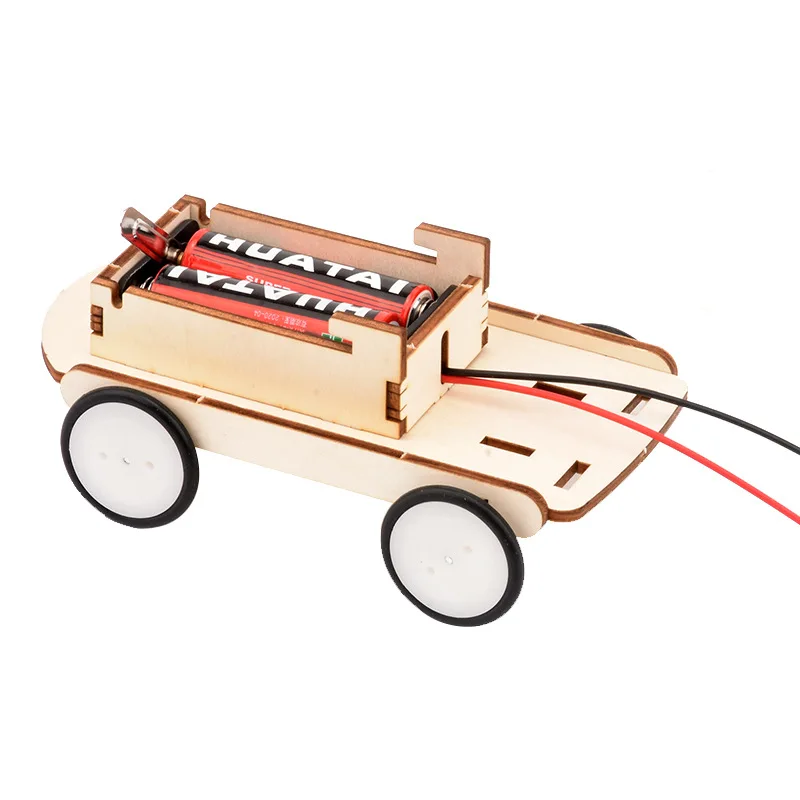 Jouet de puzzle de voiture électrique en bois fait à la main, jouet de bricolage, puzzle de modèle 3D, cadeau scientifique créatif, p306