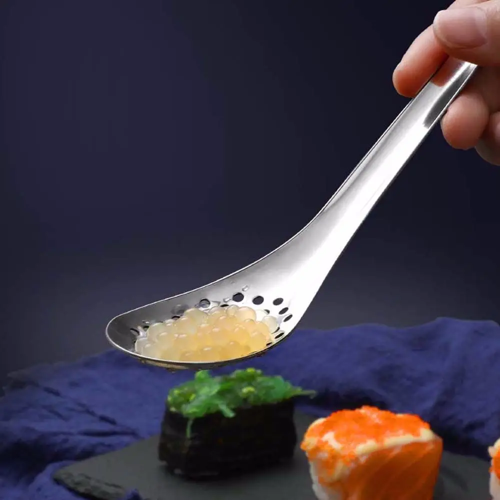 

Креативный дуршлаг для приготовления ужина из нержавеющей стали, кухонные гаджеты, ложка для икры, ложка с прорезями, кухонный инструмент
