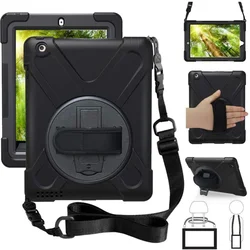 Case For iPad 2 3 4 2012,Heavy Duty Army Shockproof Kid Cover iPad pro 9.7 5th 6th 7th 10.2 Kickstand Handle Shoulder Strap Case