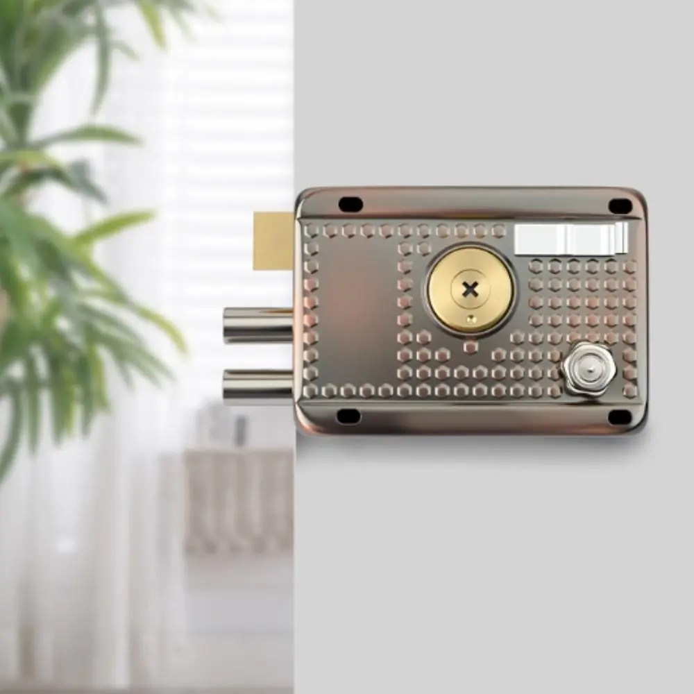 

Stainless Steel Exterior Door Lock High Strength Steel Dead Bolt Anti-theft Door Lock Multiple Insurance Copper Hook
