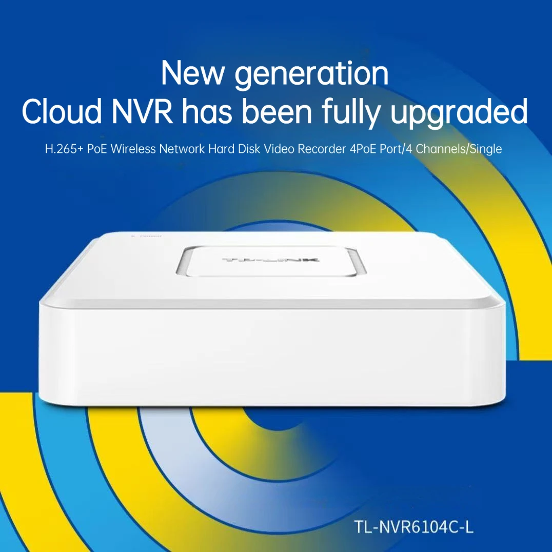 TP-LINK H.265+ PoE Wireless Network Hard Disk Video Recorder 4PoE Port/4 Channels/Single Bay TL-NVR6104C-L/L4P/LW NVR Onvif RTSP