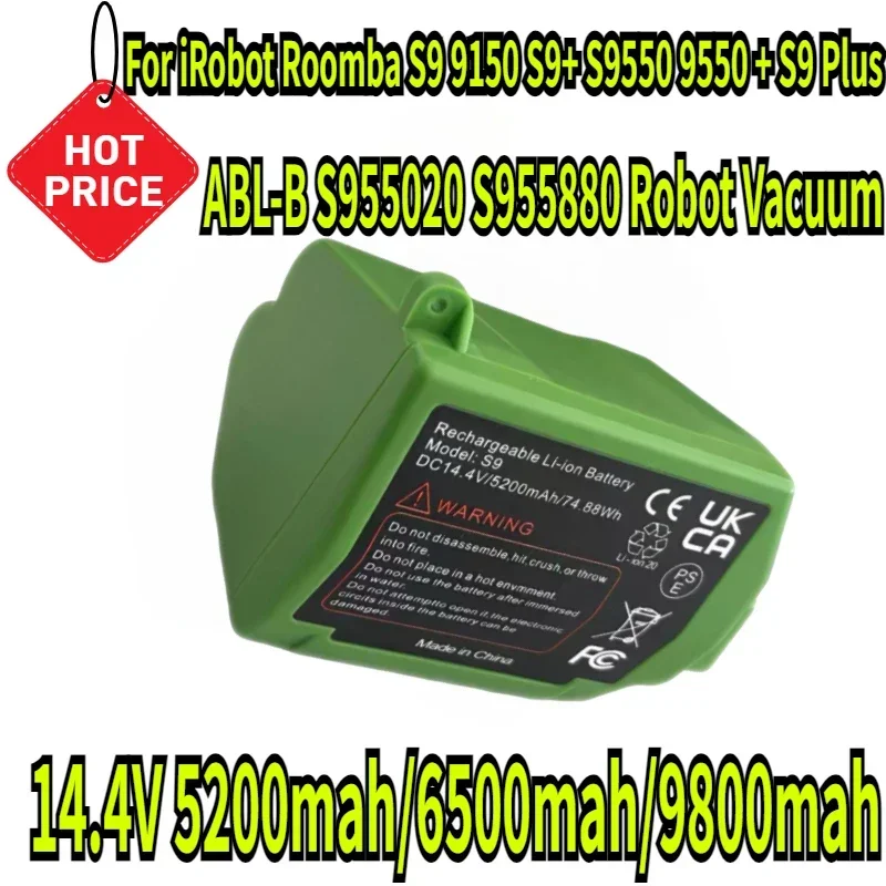 

Replacement Sweeper ABL-B Rechargeable Battery for iRobot Roomba S9 9150 S9+ S9550 9550 + S9 Plus S955020 S955880 Robot Vacuum