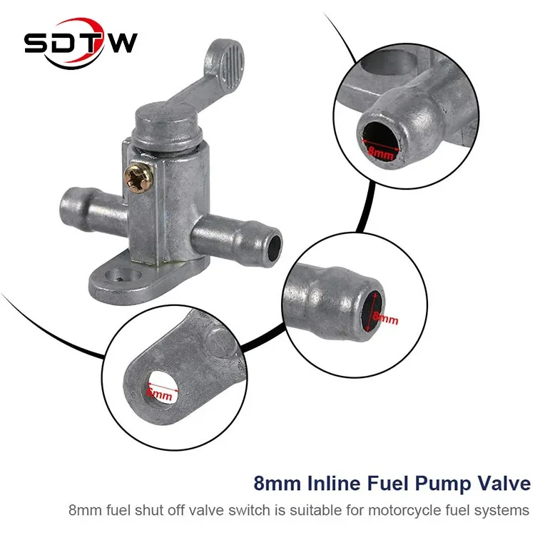 

Fuel Vavle Petcock Shut Off Tank Switch Fits for 70cc/90cc/100cc ATV ATV, SUV 8mm Oil Switch