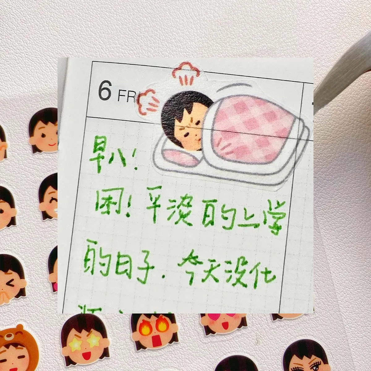 10 sheets Die-Cut Stickers for Scrapbooking Cute Cartoon Transparent Stationery Stickers Journal Decor Creative Collage