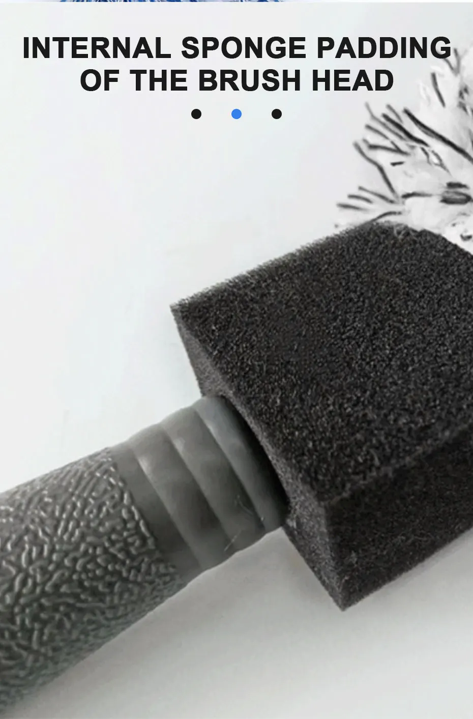 Auto-Felgenreinigungsbürste, tragbare Plüsch-Felgenbürste, Waschwerkzeug, Auto-Detailing-Pflege, Staubentfernungsbürste – Detail 5