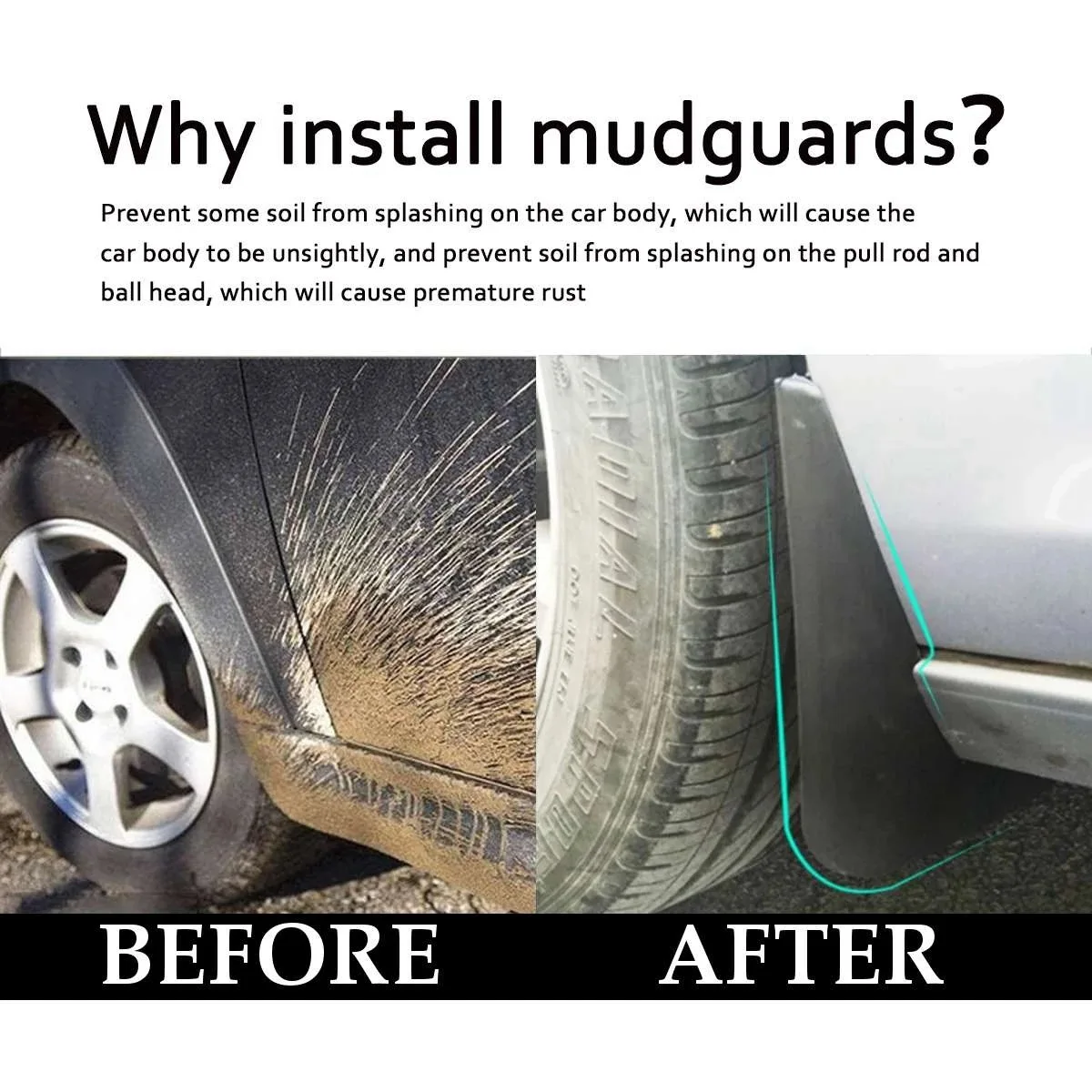 Mud Flaps for Vauxhall Opel Astra J Buick Verano 2010-2016 Mudflaps Splash Guards Mud Flap Mudguards