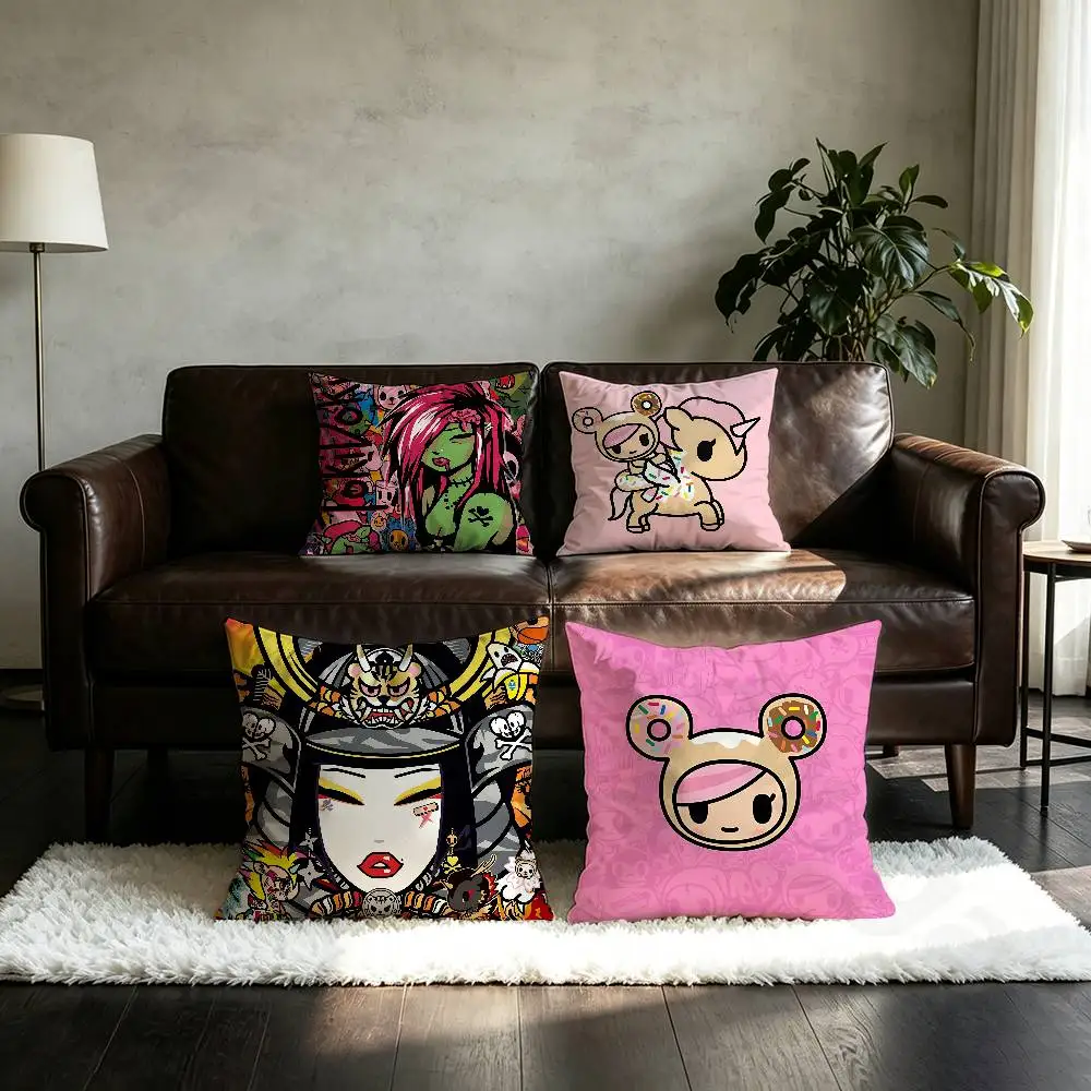 T-TokidokiS Enamel Pillow Case Sofa Living Room Bedroom Headboard Backrest Cushion Square Cushion Nap Time