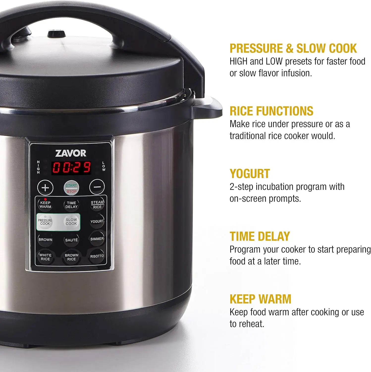 8 Quart Multi-cooker with America's Test Kitchen Multicooker Perfection Cookbook, Stainless Steel