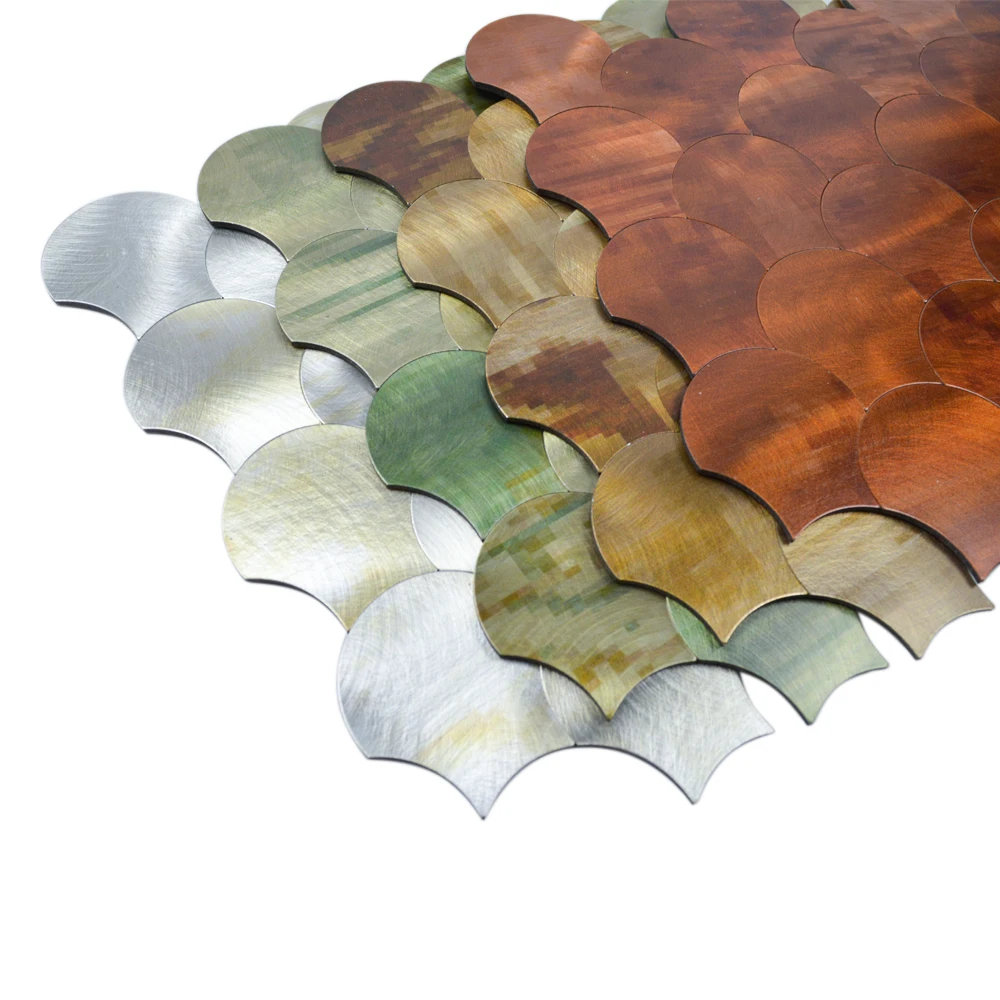 Irregular Shell & Gourd-Shaped Aluminum-Plastic Composite Mosaic Tiles — Suitable for Living Rooms, Bedrooms, and Bathrooms