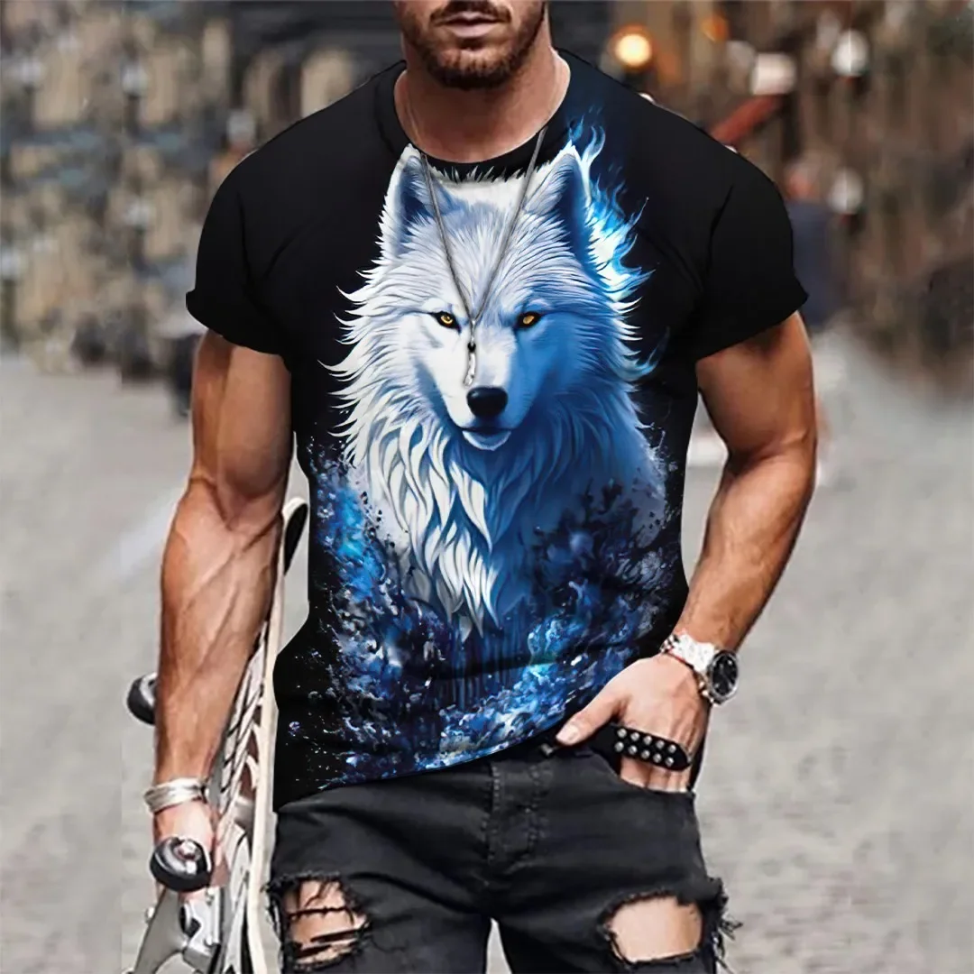 3D Print Tiger Animal Sports Quick-dry Breathable Men T-shirt Fun Outdoor Street Casual Fashion Short-sleeve Top Clothing Summer