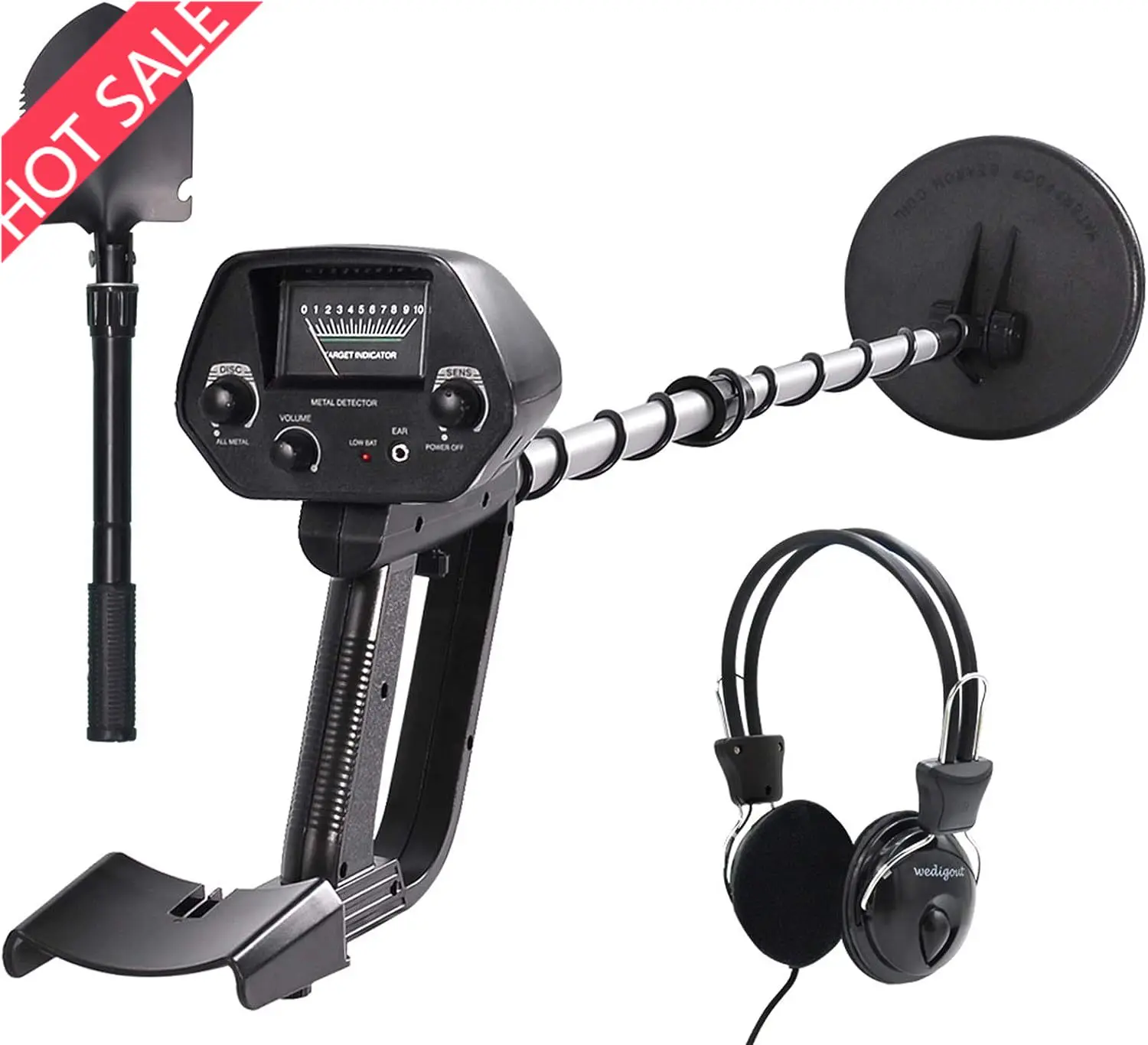Metal Detector, Lithium Battery, 2 × 9V, 5.5 KHz–5.8 KHz, Security Checks, Treasure Hunting, Inventory Checks
