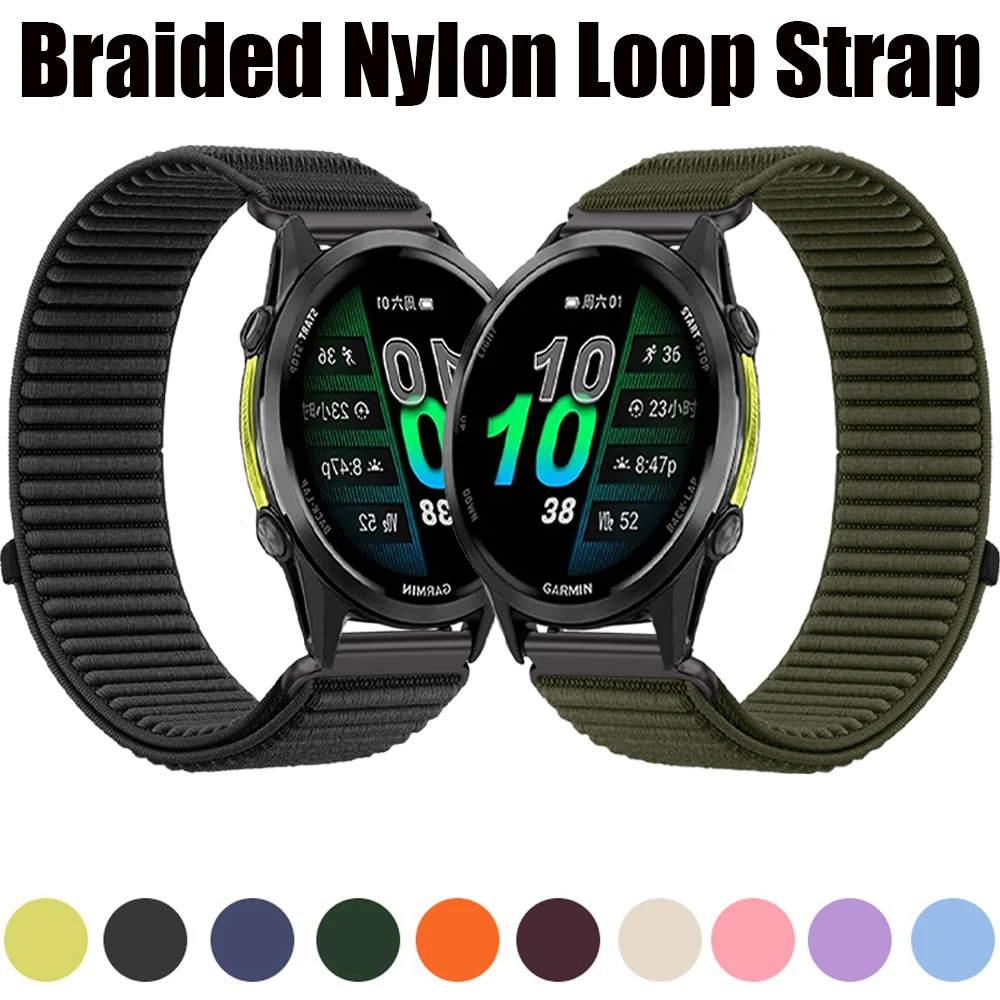 18mm 20mm 22mm Nylonarmband für Garmin Forerunner 970 570 965 955 265 55 165/Active 6 5 Armband für Garmin Venu 4 3 2/Move Trend