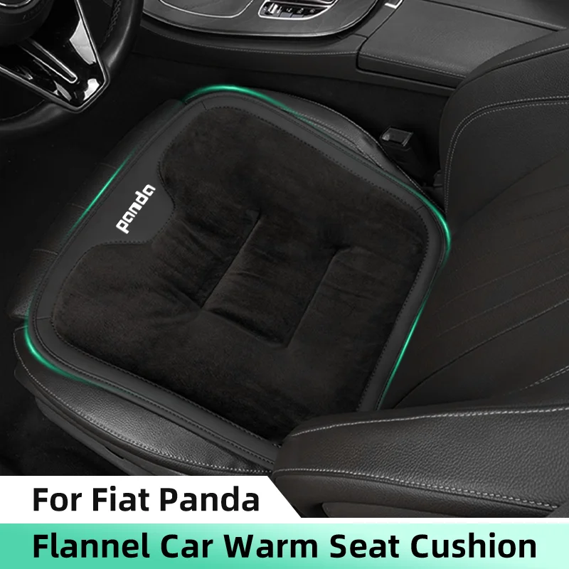 Winter Warm Car Seat Cover for Fiat Panda 2011 Coss4x4 Velvet Plush Anti-slip Car Front Seat Cushion Auto Chair Protection Pad