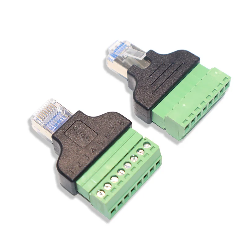 RJ45 male 8PIN connector 8P8C standard network shielded adapter crystal head no-weld adapter