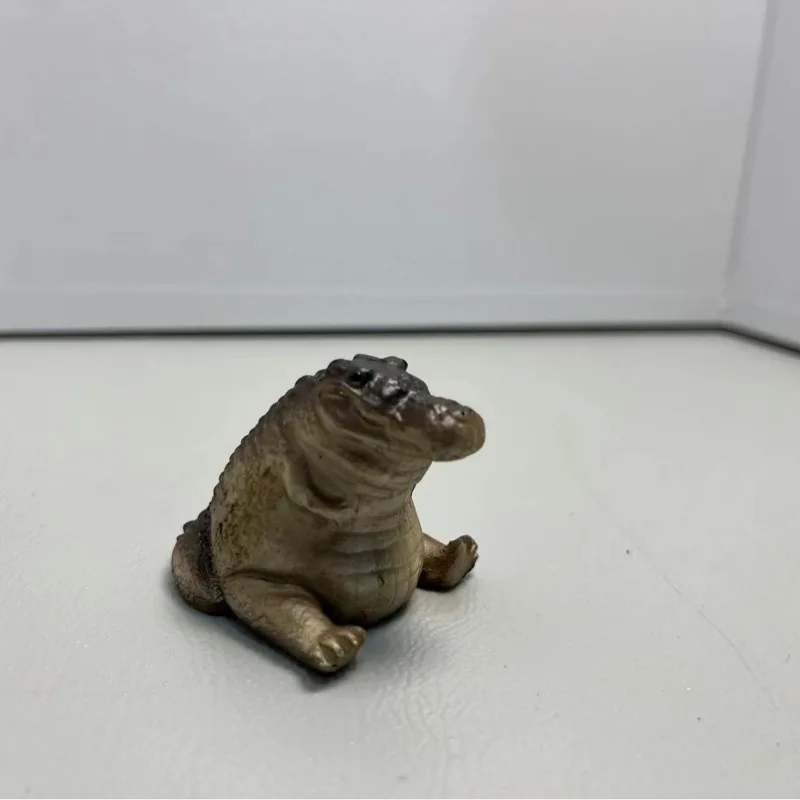 Chubby Little Crocodile Jardim Ornamentos, Decoração De Mesa De Casa, Presentes De Artesanato De Resina