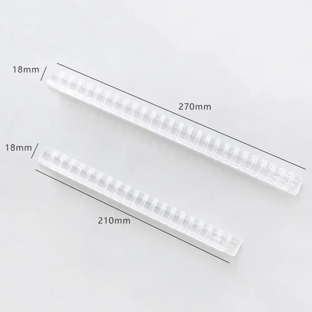 Office Accessory Binder Circle Ring Plastic Comb Bindings Binding Spines Loose Leaf Book Binder Rings