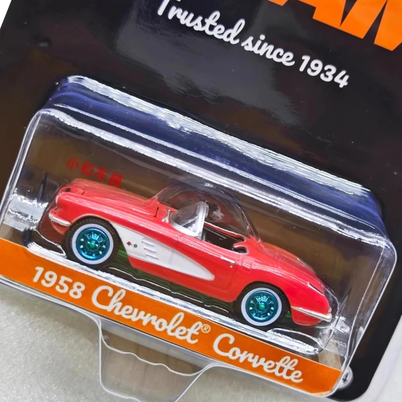 

Green Light 1:64 1958 Corvette FRAM - Trusted с 1934 года, ограниченная серия Green Machine, модель, коллекционная настенная подвеска, подарок