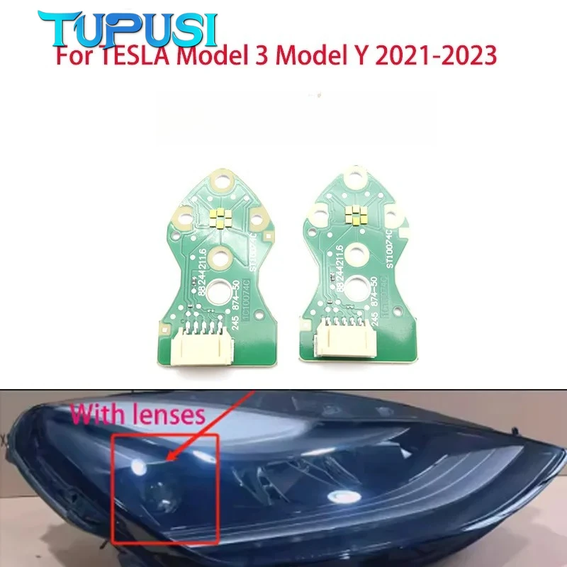 

White DRL LED Boards for TESLA Model 3 Model Y 2021 2022 2023 LED Headlight Module Control Unit Daytime Running Light Module