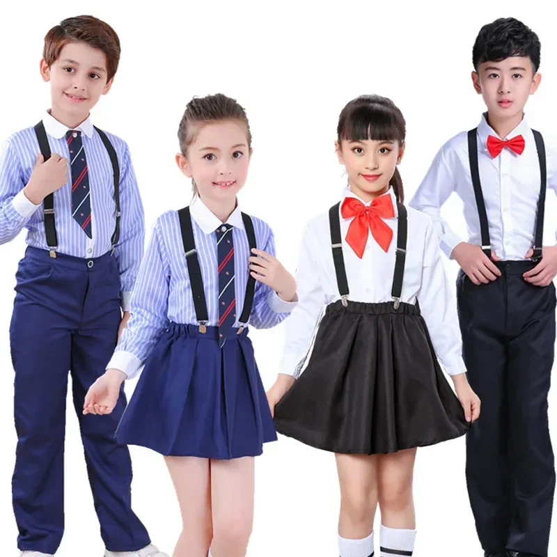 

Children's chorus costumes, primary and secondary school uniforms, kindergarten clothes, boys and girls, bib, reading costumes