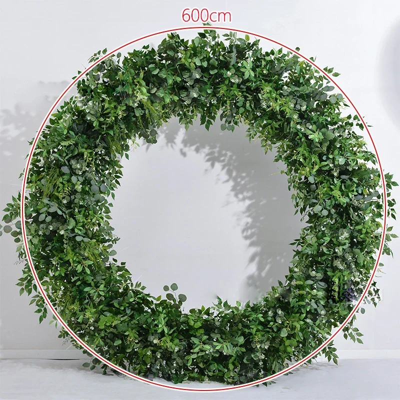 New Wedding Circle Arch Decoration Artificial Green Plant Flower Row Forest Wedding Backdrop Decoration Greenery Flower Runner