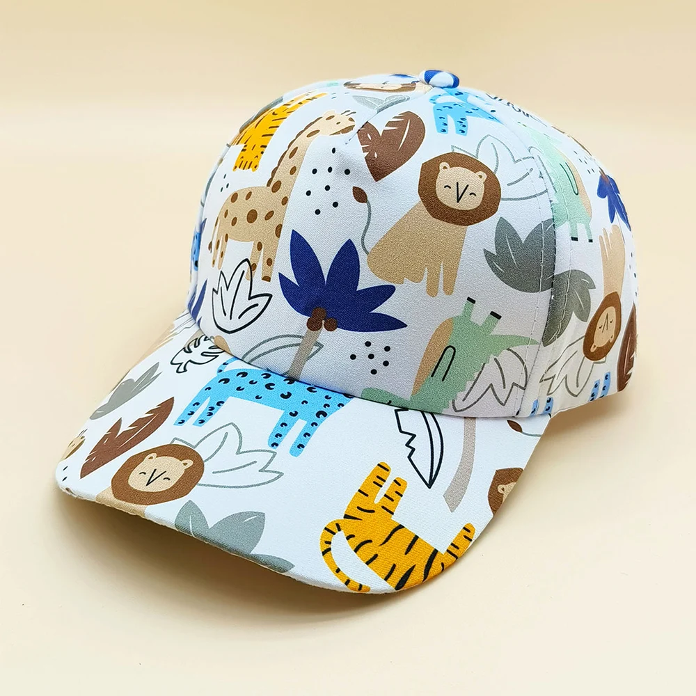 New Cartoon Animal Summer Baby Baseball Cap for Boys Girls Travel Sun Hat for Kids Children Beach Sun Cap Accessories