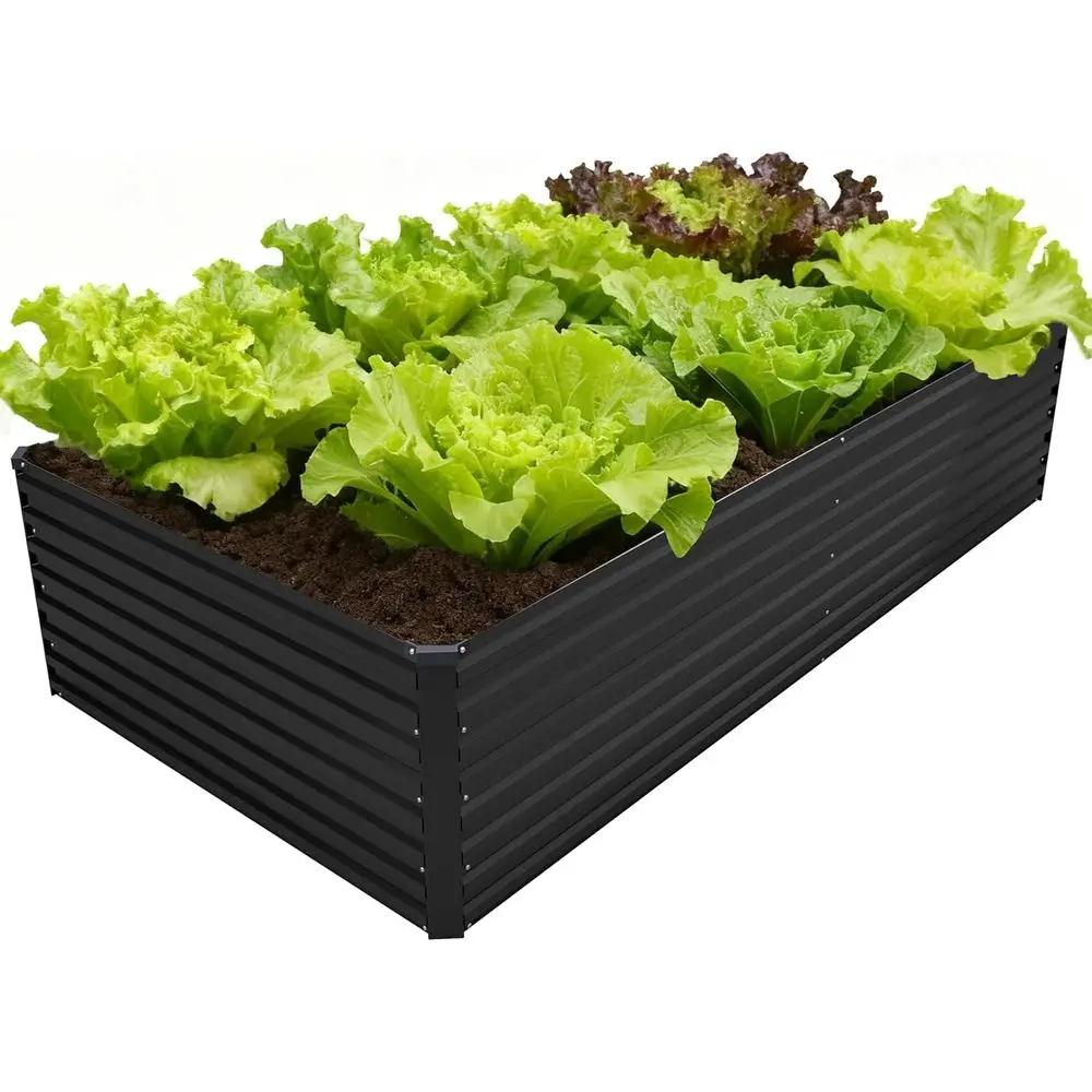 8X4X2T Galvanized Raised Garden Bed Kit,Vegetable Plant Box…