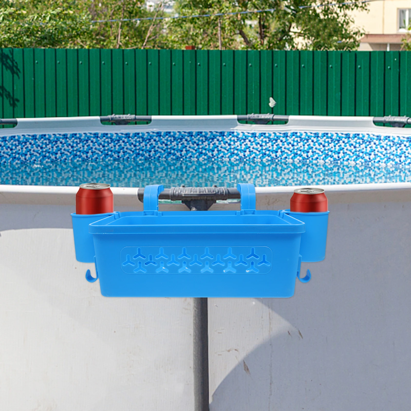 

Pool Hook Basket Storage Durable Plastic Bag Holders Towel Container Hanging Shower Organizer Outdoor Storage Solution
