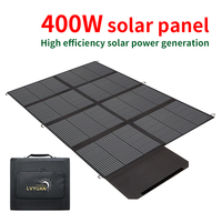 400W Portable Solar Panel,Foldable Solar Panel Power Backup, 31V Output Solar Charger for Power Station Off Grid Outdoor