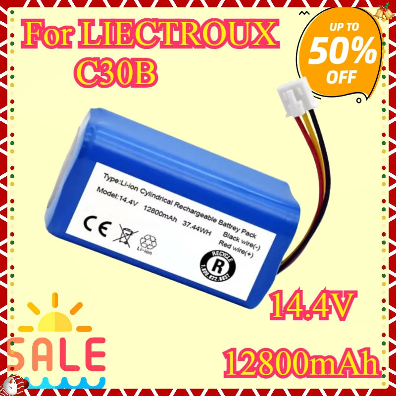 

New High Capacity Battery for LIECTROUX C30B Robot Vacuum Cleaner 14.4V 12800mAh Lithium Cell