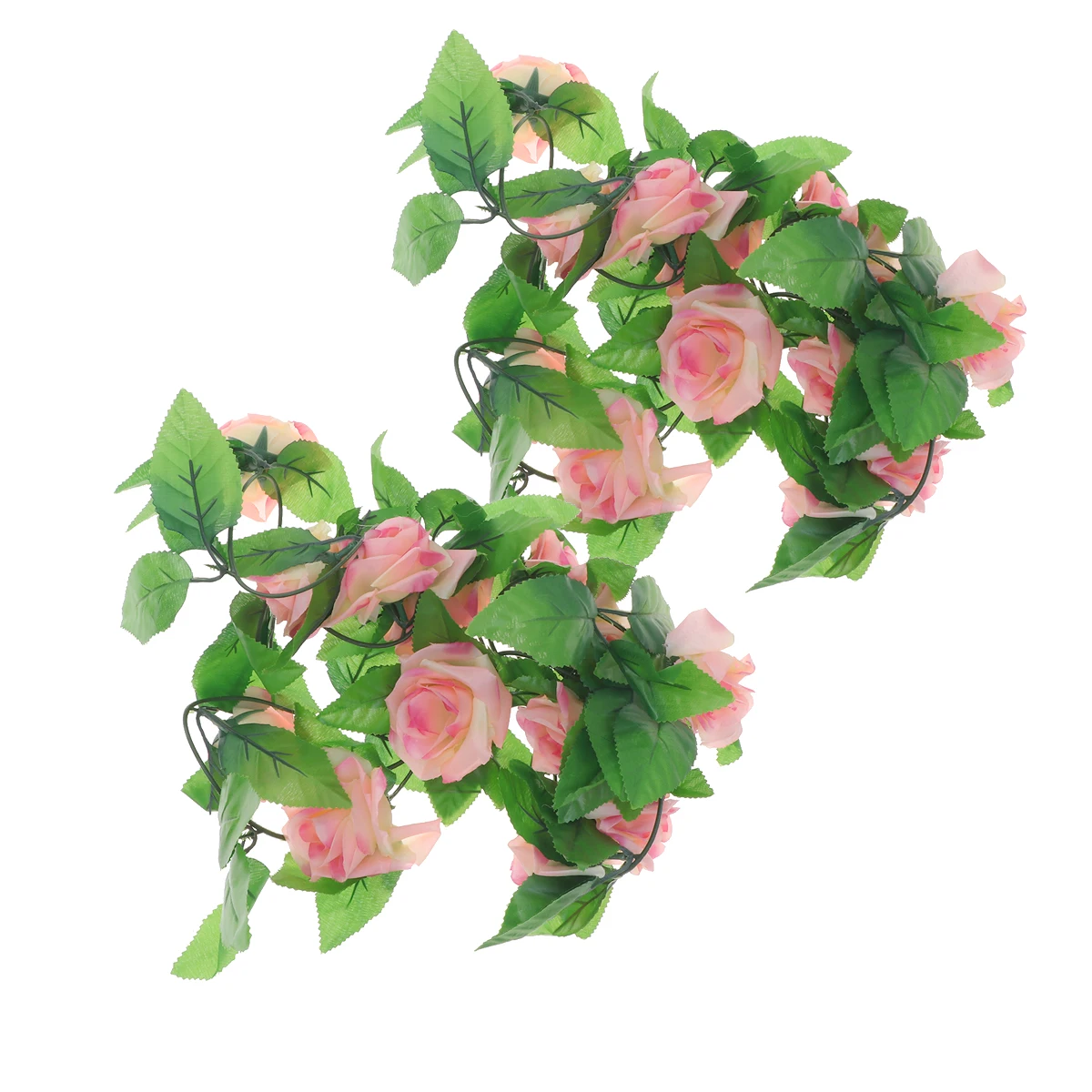 

2 pcs Artificial Rose Vinefaux Plants Fake Plastic Violet No Watering Needed Decor For Office Bedroom Balcony (Deep Pink)