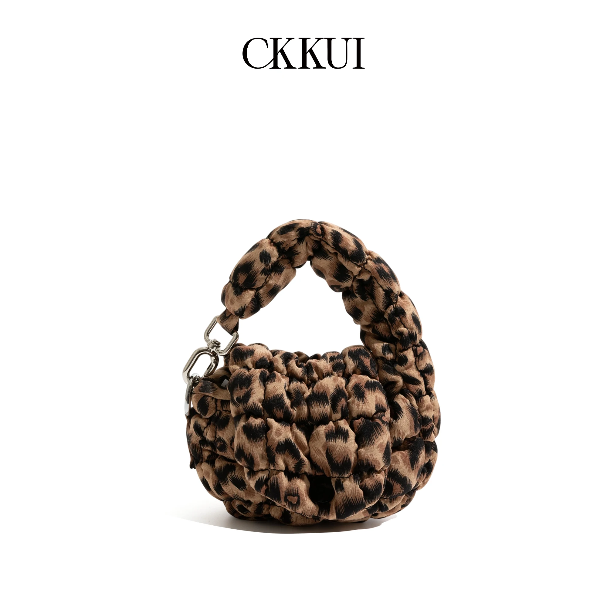 CKKUI Nylon Trendy Leopard Print Mini Handbag with Vvintage Design Headphone Packaging, Decorative Bag Wallet Daily Women's Bag
