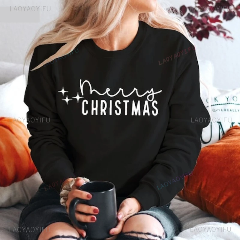 

Merry Christmas Sweatshirt Holiday SweatShirt Women's Hoodie Fashion Long Sleeve Outdoor Clothing Fashion Unisex Hoodie