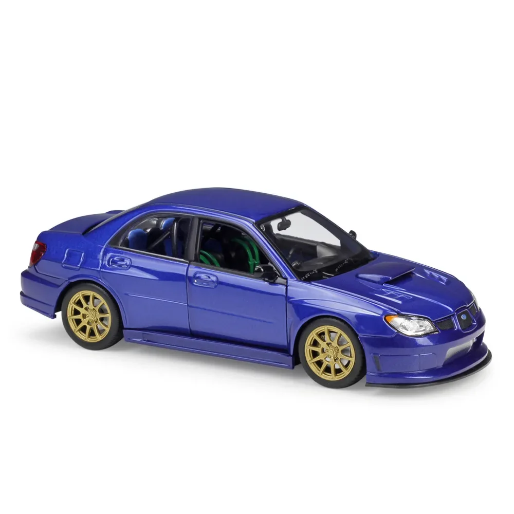 WELLY 1:24 SUBARU IMPREZA WRX STI sports car simulation alloy car model crafts decoration collection toy tools gift