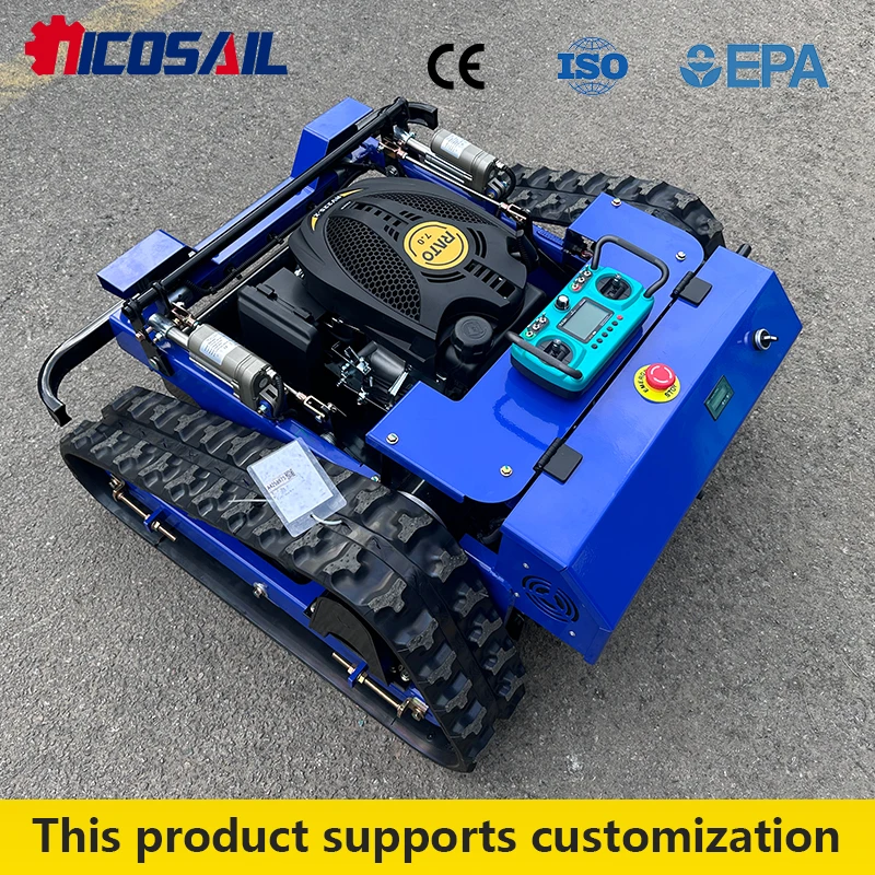 Tracked Custom RC Lawn Mower Soft Wet Ground Adaptation No Slip 30° Slope for Farm Garden Maintenance (Slope-Safe Custom) - view 3