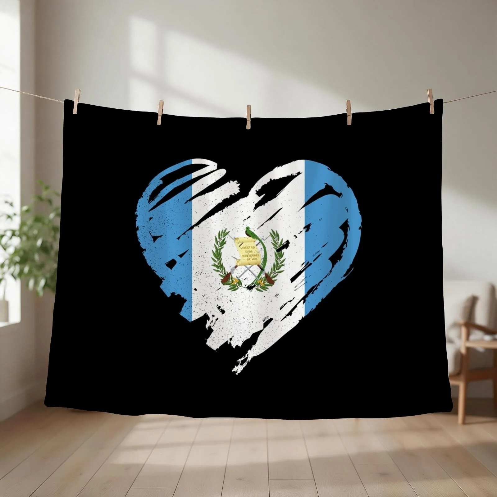 I Love Guatemala Throw Blanket couch cozy soft plush fuzzy picnic outdoor blanket