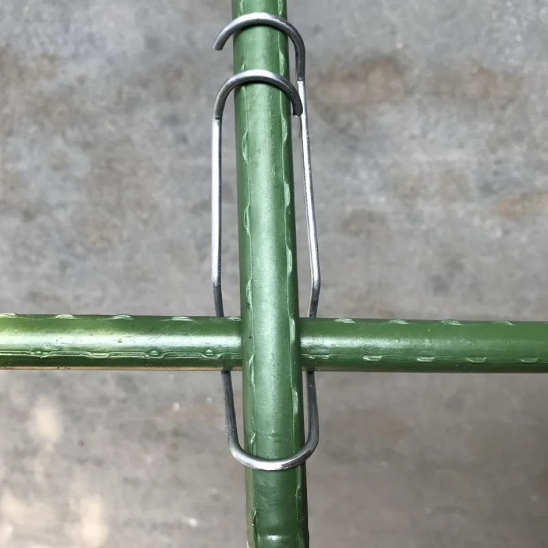 20PCS Garden Greenhouse Film Fasteners, Secure Spring Clips, Gardening Vine Trellis Wire Clips, Hot-Dip Galvanized Steel Pipe Fi