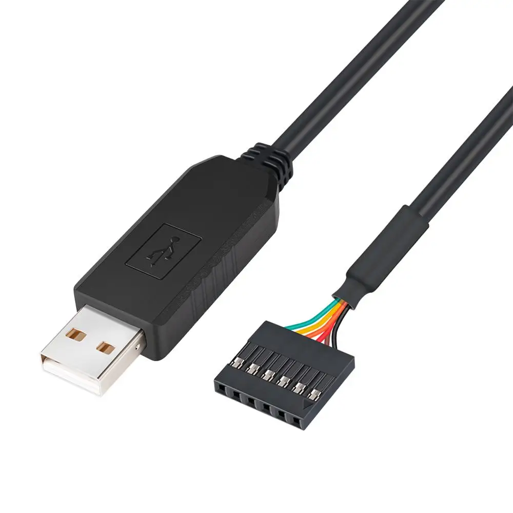 DTECH FTDI USB naar TTL seriële 3,3 V adapterkabel 6-pins 0,1 inch pitch vrouwelijke socket header UART IC FT232RL chipvenster 10 8 7 Li